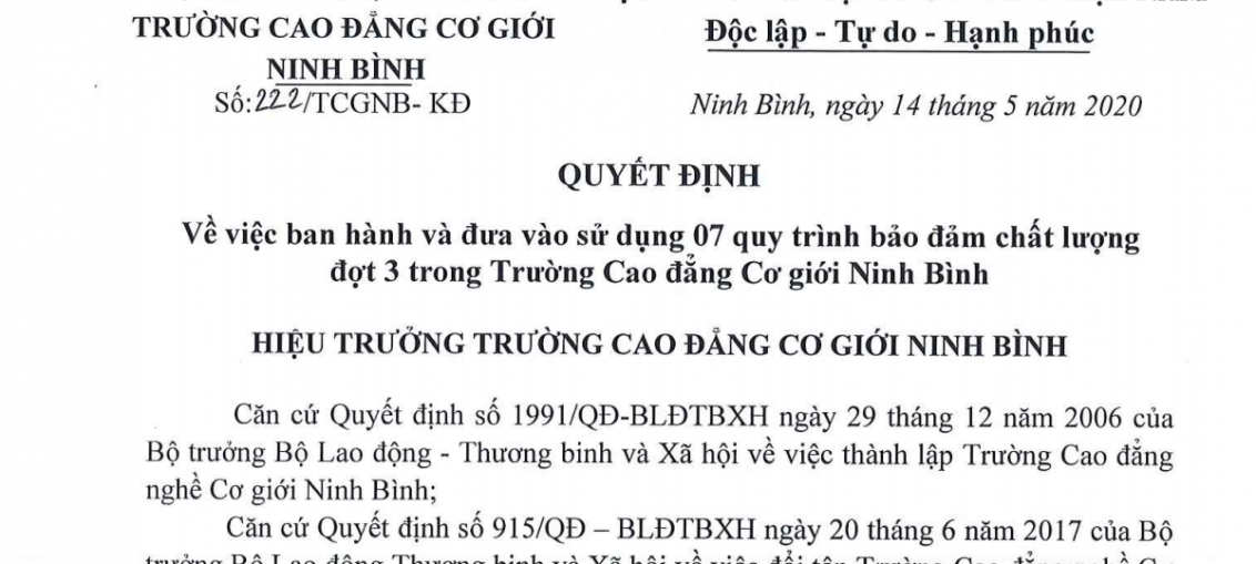 TB QD dua vao su dung 07 quy trinh