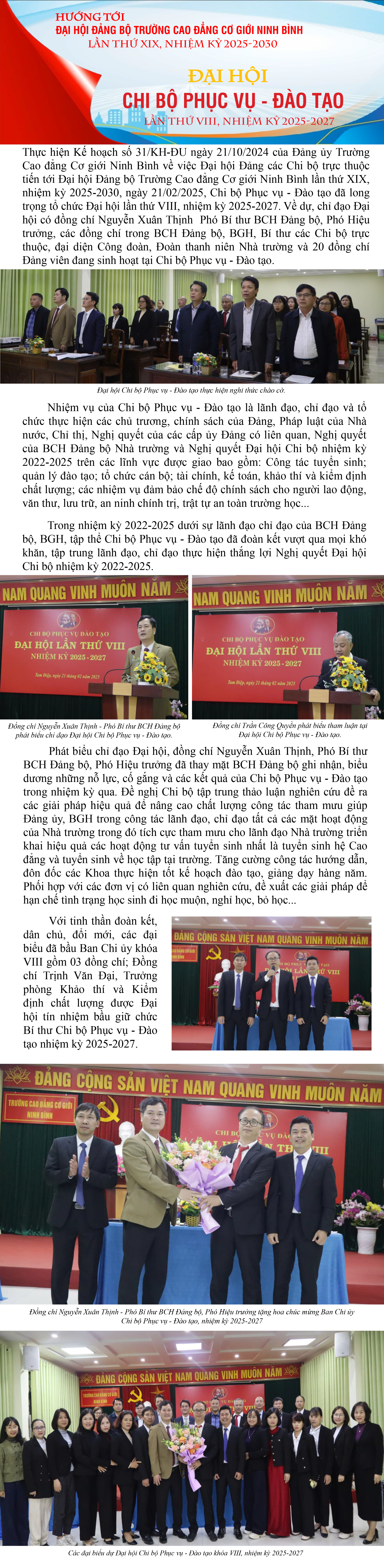 DH Chi bo Phuc vu Dao tao