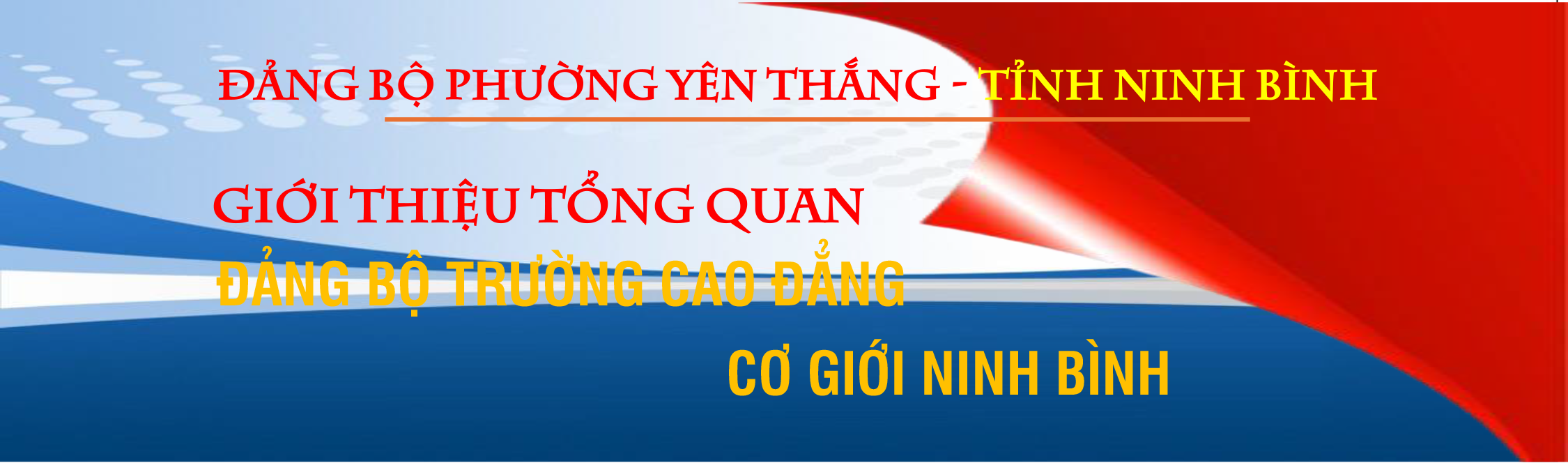 Dang bo Truong Cao dang Co gioi Ninh Binh